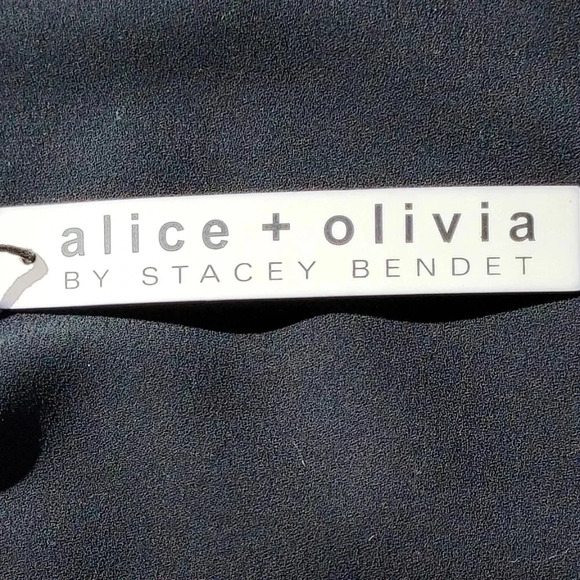 NWT Alice + Olivia Black and Lemon Dorma Dress Medium - Picture 9 of 10